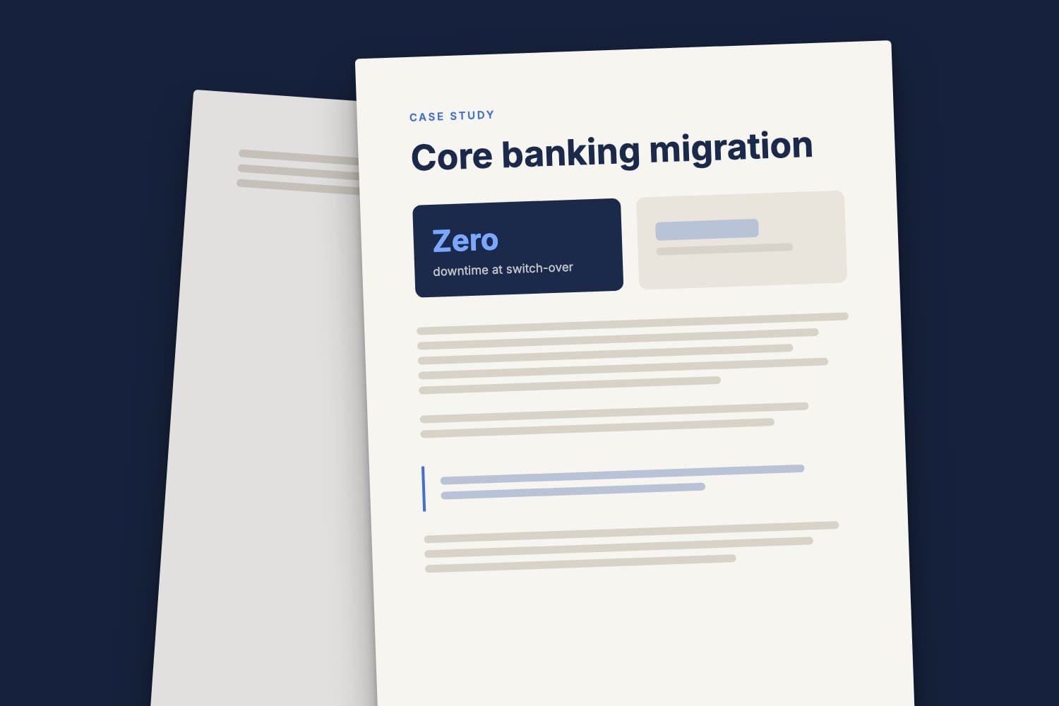 Proof case study on a core banking migration, anonymised