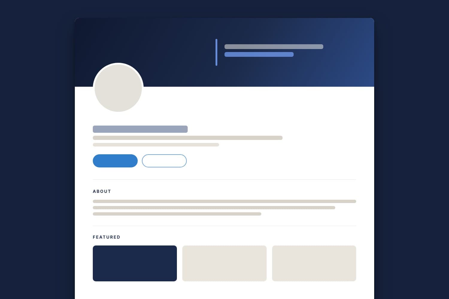 Rebuilt LinkedIn profile, anonymised